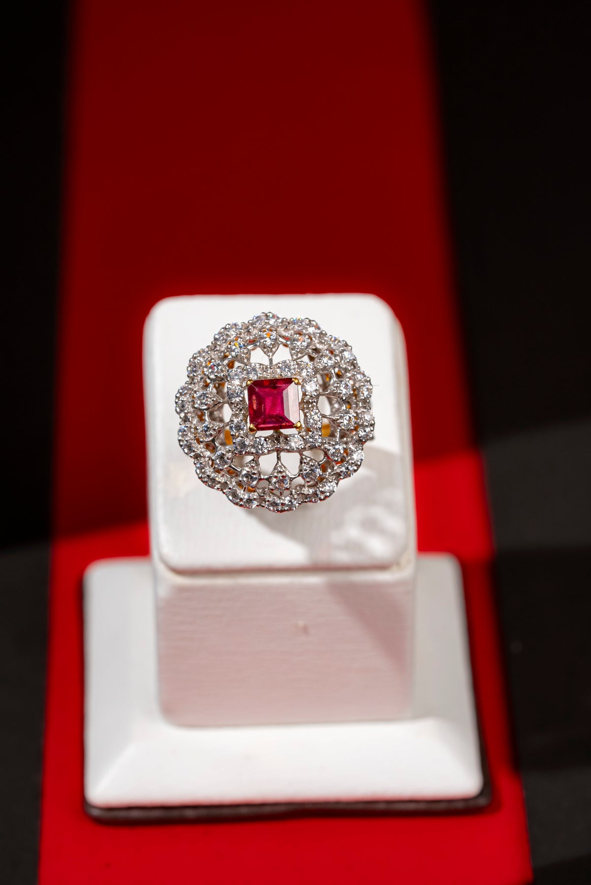 Crimson Halo Ring
